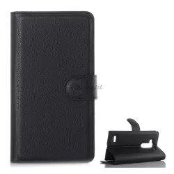   HUSĂ! - Husă în picioare, efect piele (FLIP, deschidere laterală, funcție de suport pentru birou, premium) NEGRU LG G4S Beat (H735)