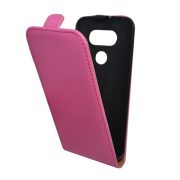   Husă în picioare, efect piele (FLIP, deschidere în jos, suport din silicon) ROZ LG G5 (H850)