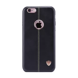   HUSĂ! - Protector de telefon din plastic NILLKIN ENGLON (efect de piele, model de cusut, decupaj logo) NEGRU Apple iPhone 6S 4.7, Apple iPhone 6 4.7