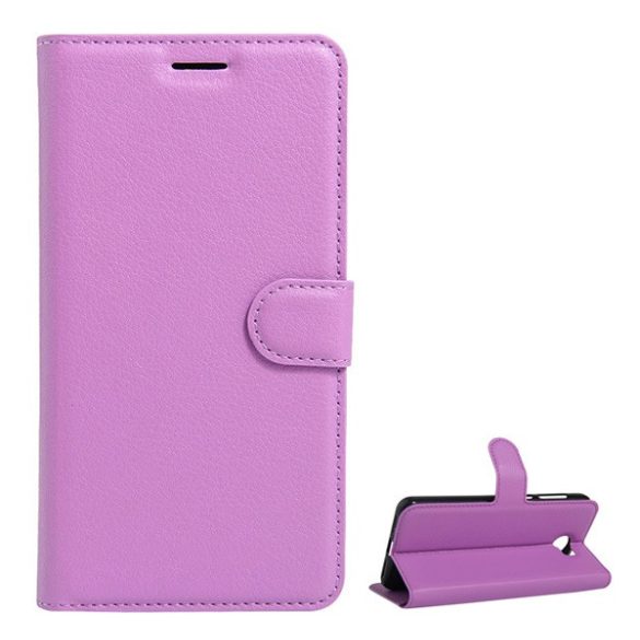 Husă în picioare, efect piele (FLIP, deschidere laterală, funcție de suport pentru desktop, premium) PURPLE Huawei Y5 II (Y5-2), Huawei Y6 II Compact