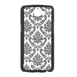  Protectie din plastic pentru telefon (model de flori de Damasc) NEGRU LG K4 (K120e)