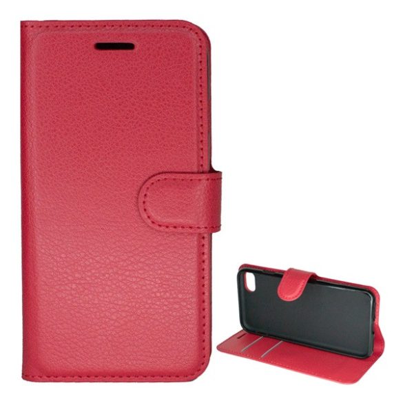 Husă stativă, efect piele (FLIP, deschidere laterală, desktop, premium) PIROS Apple iPhone 7 4.7, Apple iPhone 8 4.7, Apple iPhone SE 2 (2020), Apple iPhone SE 3 (2022)