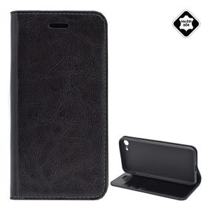 Husă stativă, piele naturală (FLIP, deschidere laterală, desktop) negru Apple iPhone 7 4.7, Apple iPhone 8 4.7, Apple iPhone SE 2 (2020), Apple iPhone SE 3 (2022)
