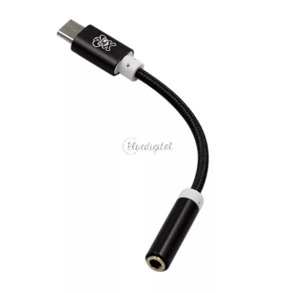 Cablu adaptor audio ENKAY (mufă jack de 3,5 mm - Tip C) NEGRU