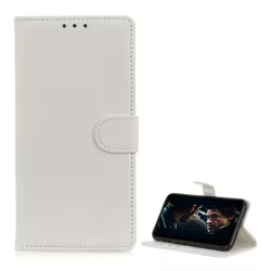   HUSĂ! - Carcasa in picioare, efect piele (FLIP, deschidere laterala, functie suport desktop, premium) ALB Sony Xperia XZ (F8331)