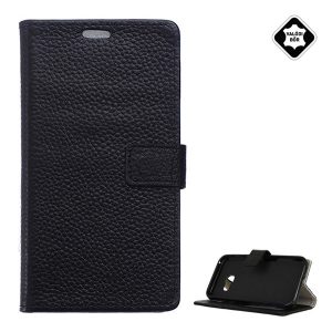 Husă stativă, piele naturală (FLIP, deschidere laterală, desktop) negru Samsung Galaxy A3 (2017) SM-A320F