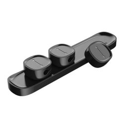   Suport de cablu/organizator de cablu BASEUS (suport de bază autoadeziv, suport pentru cablu magnetic din 3 părți) NEGRU