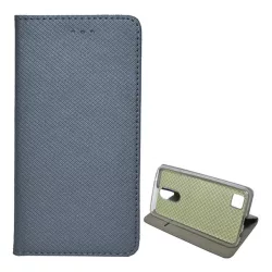  HUSĂ! - Carcasa in picioare, efect piele (FLIP, deschidere laterala, functie suport pentru masa, model romb) GR LG K4 2017 (M160)