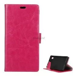   HUSĂ! - Carcasă în picioare, efect piele (FLIP, deschidere laterală, funcție de suport pentru desktop, premium) ROZ Sony Xperia L1 (G3312)