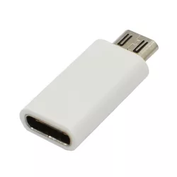   Adaptor (Tip-C - microUSB, transfer de date și încărcare) ALB