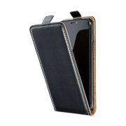   Husă stativă cu efect de piele (FLIP, suport silicon, în jos) negru Samsung Galaxy J5 (2017) SM-J530 EU