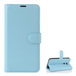   HUSĂ! - Husă stativă cu efect de piele (FLIP, deschidere laterală, suport pentru birou, premium) LIGHT albastruAlcatel A3 (OT-5046D)