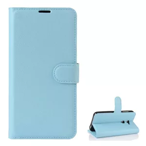HUSĂ! - Husă stativă cu efect de piele (FLIP, deschidere laterală, suport pentru birou, premium) LIGHT albastruAlcatel A3 (OT-5046D)