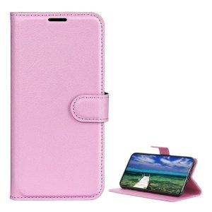 Husă stativă cu efect de piele (FLIP, deschidere laterală, suport pentru birou, premium) CULOARE ROSE Huawei Y6 (2017), Huawei Y5 (2017)