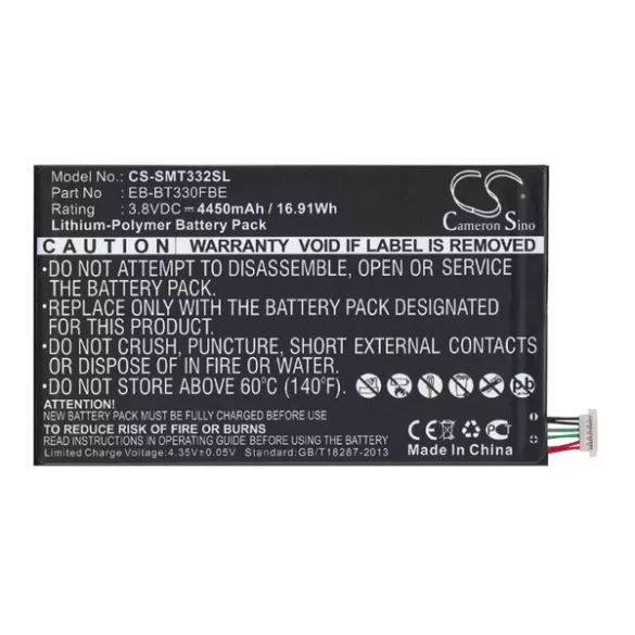 Baterie CAMERON SINO Li-Polymer (3,8V/3350mAh, compatibil cu Samsung EB-BT330FBE) NEGRU Samsung Galaxy Tab4 8.0 LTE (SM-T335), Samsung Galaxy Tab4 8.0 WIFI (SM-T330)