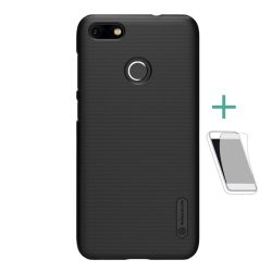  HUSĂ! - NILLKIN SUPER FROSTED plastic protecțiede telefon (cauciucat suprafață aspră + ecran protecțieFolie) negru Huawei P9 Lite Mini