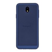   Protecție din plastic pentru telefon (cauciucat, model perforat) ALBASTRU ÎNCHIS Samsung Galaxy J5 (2017) SM-J530 EU