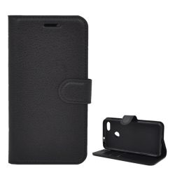   HUSĂ! - Husă stativă cu efect de piele (FLIP, deschidere laterală, desktop, premium) negru Huawei P9 Lite Mini