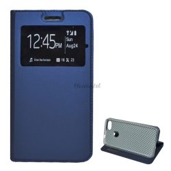   HUSĂ! - Husă în picioare, efect piele (FLIP, deschidere laterală, funcție suport de masă, fereastră de vizualizare) ALBASTRU ÎNCHIS Huawei P9 Lite Mini