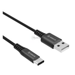   Cablu de date ORICO (USB - Type-C, incarcator rapid, 100cm, anti-rupere, siret) NEGRU