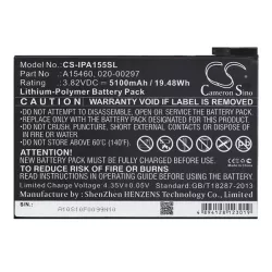   Baterie CAMERON SINO Li-Polymer (3.82V/5100mAh, compatibil cu Apple 020-00297) NEGRU Apple IPAD mini 4