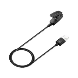   Cablu de încărcare (USB - Garmin, 100cm, clip-on) NEGRU Garmin Forerunner 230, Garmin Forerunner 735XT, Garmin Forerunner 630, Garmin Forerunner 235, Garmin Vivomove HR, Garmin Lily