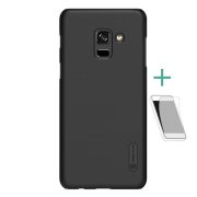   NILLKIN SUPER FROSTED plastic telefon protecție(cauciucat suprafață aspră + ecran protecțieFolie) negru Samsung Galaxy A8 Plus (2018) SM-A730F