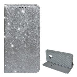   Husă stativă, efect piele (FLIP, interior silicon, deschidere laterală, funcție suport desktop, model metalic strălucitor) EZÜST Samsung Galaxy A8 Plus (2018) SM-A730F