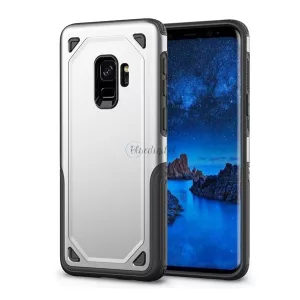 HUSĂ! - Protector de telefon din plastic Defender (rezistență medie la impact, interior din silicon, ultra subțire) ARGINTIE Samsung Galaxy S9 (SM-G960)