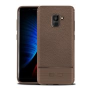   Protectie de telefon din silicon (rezistenta medie la impact, efect piele, periata) MARO Samsung Galaxy A8 Plus (2018) SM-A730F