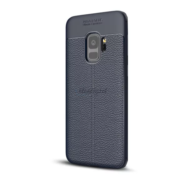 HUSĂ! - Protectie din silicon pentru telefon (rezistenta la impact mediu, efect piele, model de cusaturi) ALBASTRU INCHIS Samsung Galaxy S9 (SM-G960)
