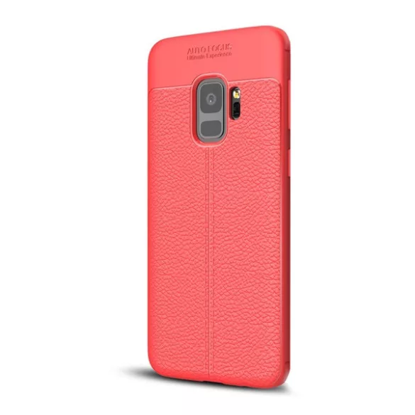 HUSĂ! - Protecție siliconică pentru telefon (rezistență medie la impact, efect de piele, model cusătură) PIROS Samsung Galaxy S9 (SM-G960)