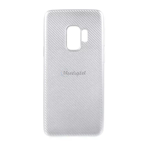 HUSĂ! - Protectie din silicon pentru telefon (model carbon) ARGINTIE Samsung Galaxy S9 (SM-G960)