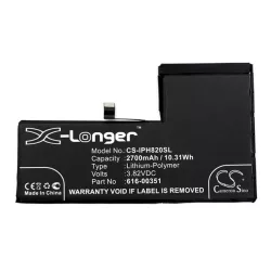   Baterie CAMERON SINO Li-Polymer (3.82V/2700mAh, compatibil cu Apple 616-00351) NEGRU Apple iPhone X 5.8