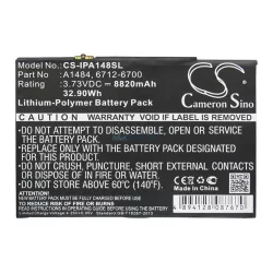   Baterie CAMERON SINO Li-Polymer (3.73V/8820mAh, compatibil cu Apple 6712-6700) NEGRU Apple IPAD Air