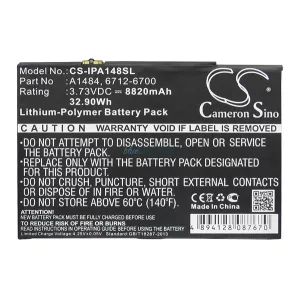 Baterie CAMERON SINO Li-Polymer (3.73V/8820mAh, compatibil cu Apple 6712-6700) NEGRU Apple IPAD Air
