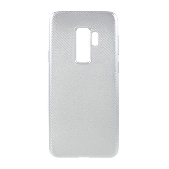 Protectie din silicon pentru telefon (model carbon) ARGINTIE Samsung Galaxy S9 Plus (SM-G965)