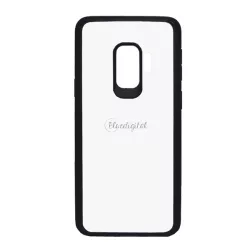   HUSĂ! - Cadru din silicon de protecție pentru telefon IPAKY (BUMPER, rezistență medie la impact, cadru pernă de aer, spate acrilic) NEGRU Samsung Galaxy S9 (SM-G960)