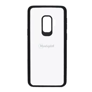 HUSĂ! - Cadru din silicon de protecție pentru telefon IPAKY (BUMPER, rezistență medie la impact, cadru pernă de aer, spate acrilic) NEGRU Samsung Galaxy S9 (SM-G960)