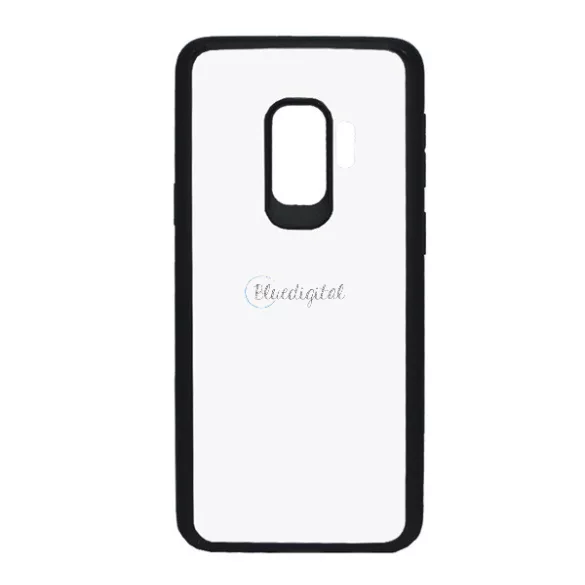 HUSĂ! - Cadru din silicon de protecție pentru telefon IPAKY (BUMPER, rezistență medie la impact, cadru pernă de aer, spate acrilic) NEGRU Samsung Galaxy S9 (SM-G960)