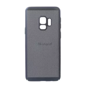 HUSĂ! - Protecție din plastic pentru telefon (cauciucat, model perforat) ALBASTRU ÎNCHIS Samsung Galaxy S9 (SM-G960)