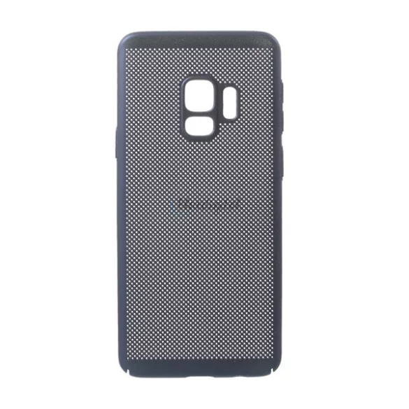 HUSĂ! - Protecție din plastic pentru telefon (cauciucat, model perforat) ALBASTRU ÎNCHIS Samsung Galaxy S9 (SM-G960)