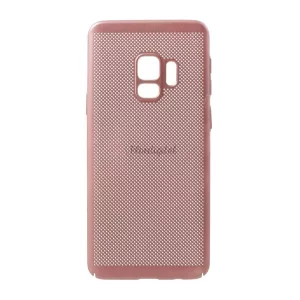 HUSĂ! - Protectie din plastic pentru telefon (cauciucat, model perforat) ROSE GOLD Samsung Galaxy S9 (SM-G960)