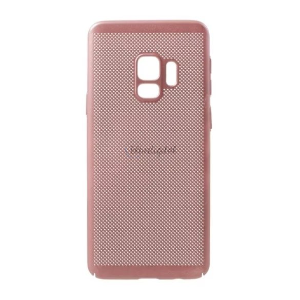 HUSĂ! - Protectie din plastic pentru telefon (cauciucat, model perforat) ROSE GOLD Samsung Galaxy S9 (SM-G960)