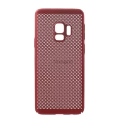   HUSĂ! - Protectie din plastic pentru telefon (cauciucat, model perforat) ROSU Samsung Galaxy S9 (SM-G960)