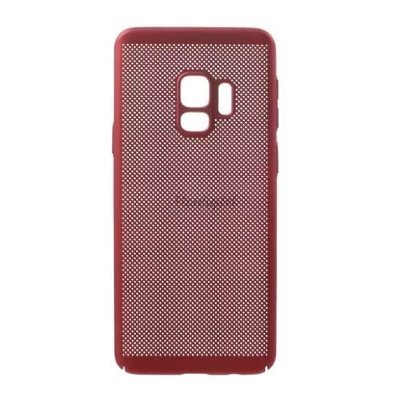 HUSĂ! - Protectie din plastic pentru telefon (cauciucat, model perforat) ROSU Samsung Galaxy S9 (SM-G960)