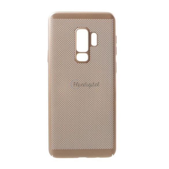 Protectie din plastic pentru telefon (cauciucat, model perforat) GOLD Samsung Galaxy S9 Plus (SM-G965)