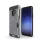 HUSĂ! - Protectie din plastic pentru telefon (interior din silicon, rezistenta medie la impact, suport card bancar, model periat) ARGINTIE Samsung Galaxy S9 (SM-G960)