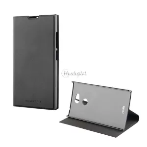HUSĂ! - Realizat pentru carcasa XPERIA in picioare, efect piele (FLIP, deschidere laterala, functie suport desktop) NEGRU Sony Xperia L2 (H4311)