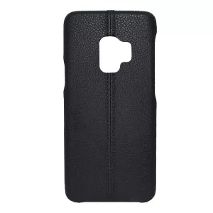 HUSĂ! - USAMS JOE plastic protecțiede telefon (efect de piele, model de cusături) negru Samsung Galaxy S9 (SM-G960)